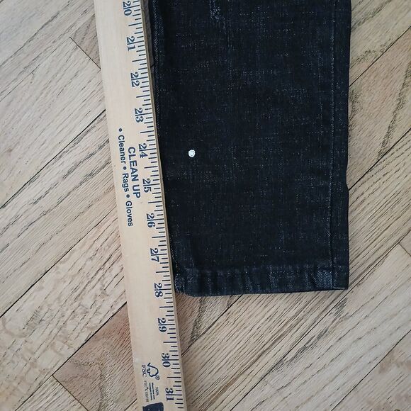 Men's Black Stretch Denim Jeans Zip Pockets Painted Drip Splash Hip Hop 30Wx28L - Picture 7 of 7